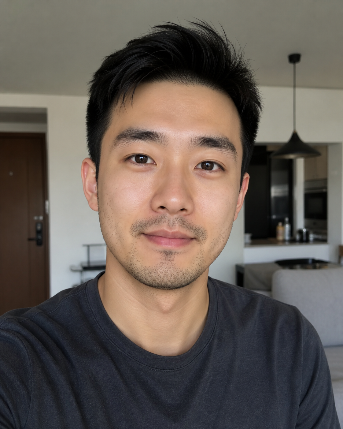 Second original casual selfie before AI headshot generation